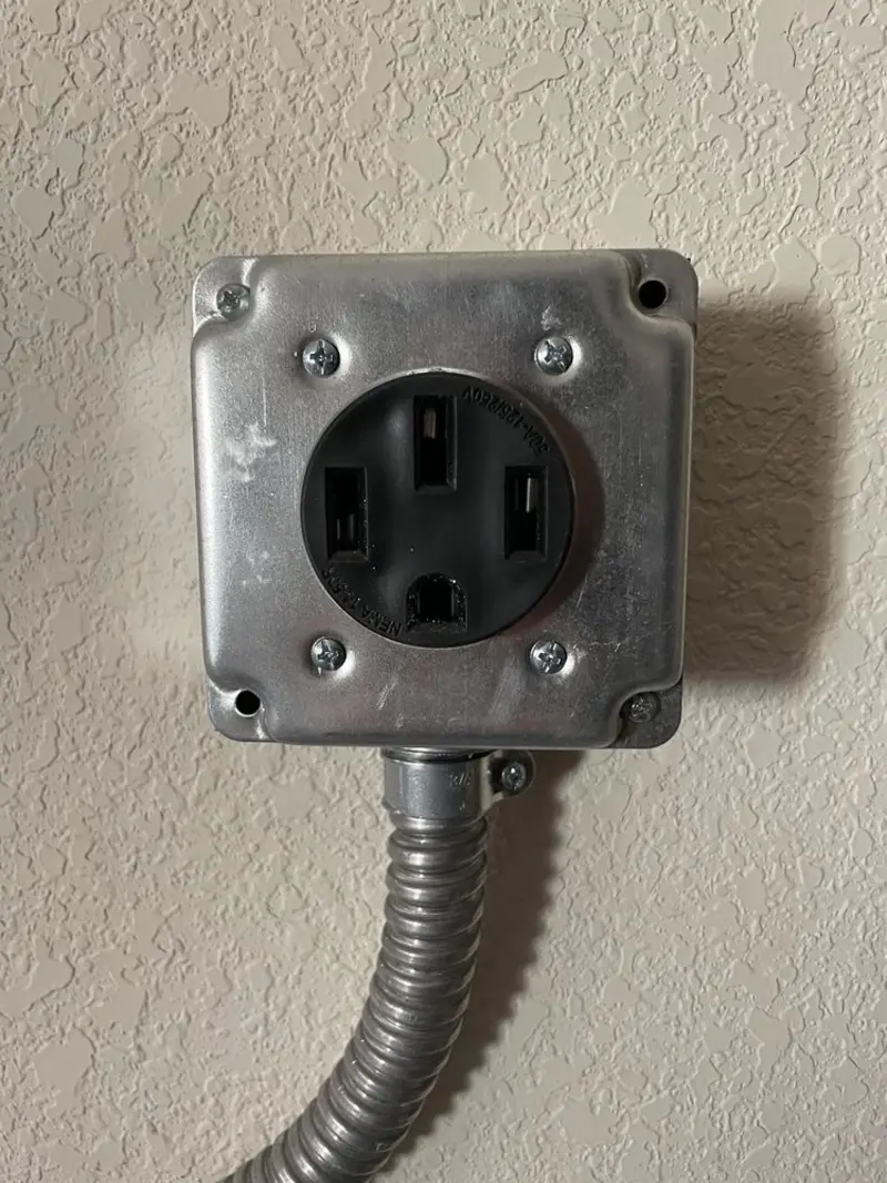 NEMA 14-50 outlet installed for Smart Home Electrical in Cicero